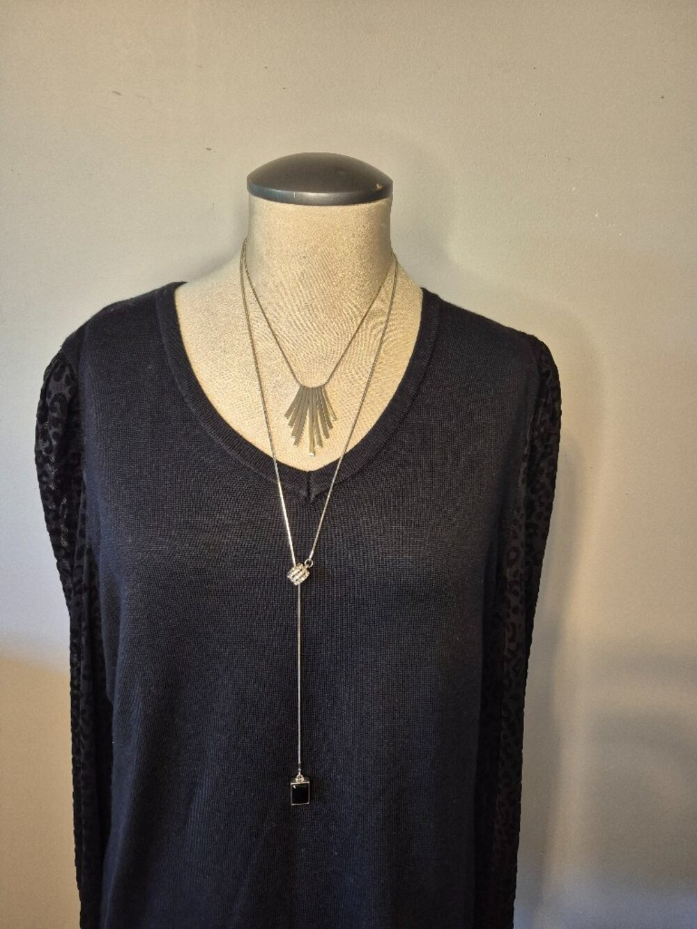 CLEARANCE Jones New York and 1 other Silvertone Necklace on Snake Chains